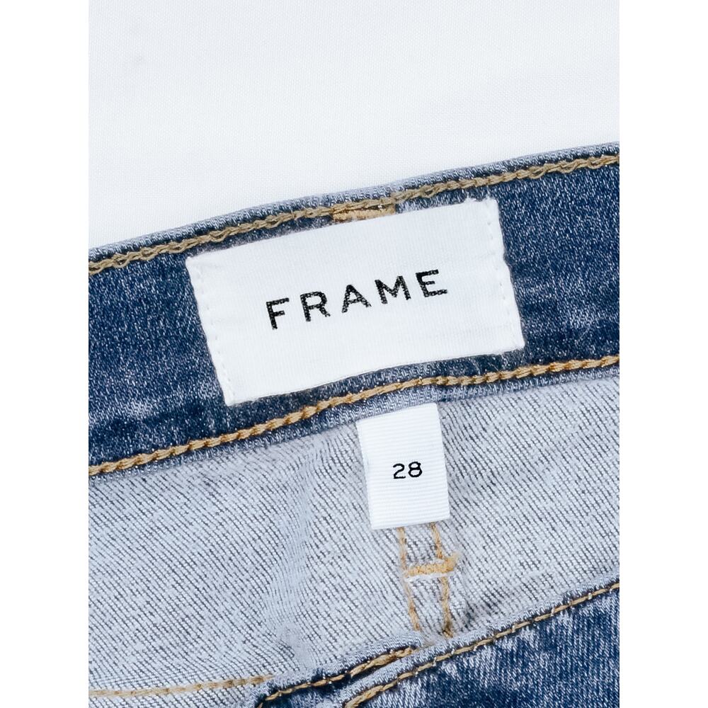 FRAME Le High Flare Jeans 28 Dublin Dark Wash High Rise 34" LHF865 - Picture 7 of 11